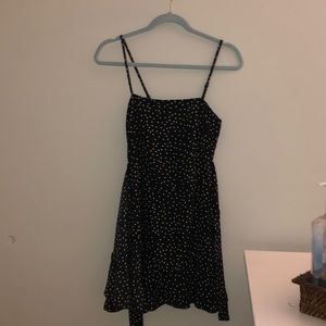 Black and white polka dot dress
